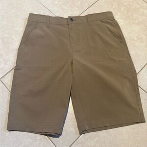 Gerry Weber Men's Olive-Brown Flat Front Shorts